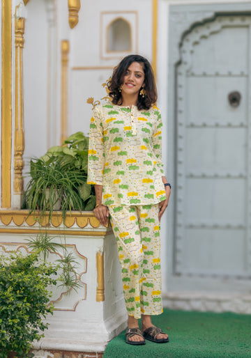 Hippo Printed Lounge Wear for Women