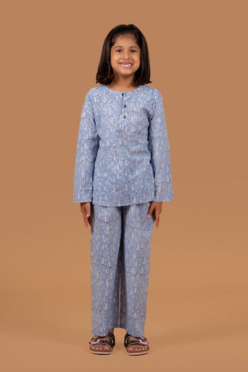 Duck Printed Night Suit For Girls