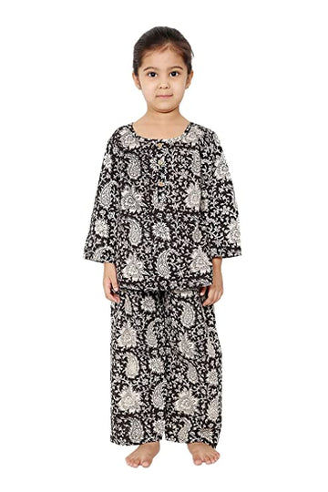 Black Bagru Night Suit