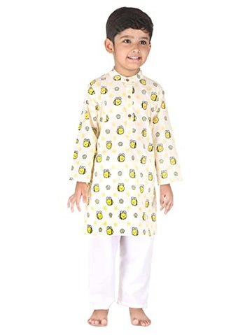 Honey Bee Print Kurta Pajama Set of 2