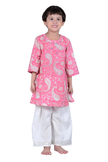 Pink Paisley Palazzo Suit - Set of 2