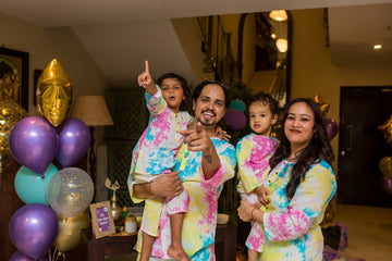 Mother daughter twinning nightwear in India made from breathable pure cotton by Chheent Jaipur