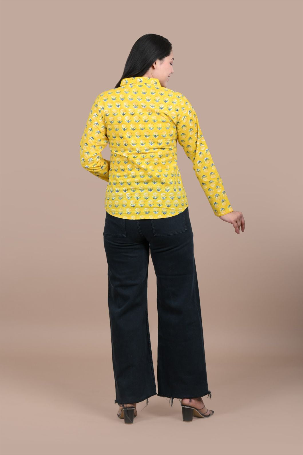 Yellow Booti Women Shirts