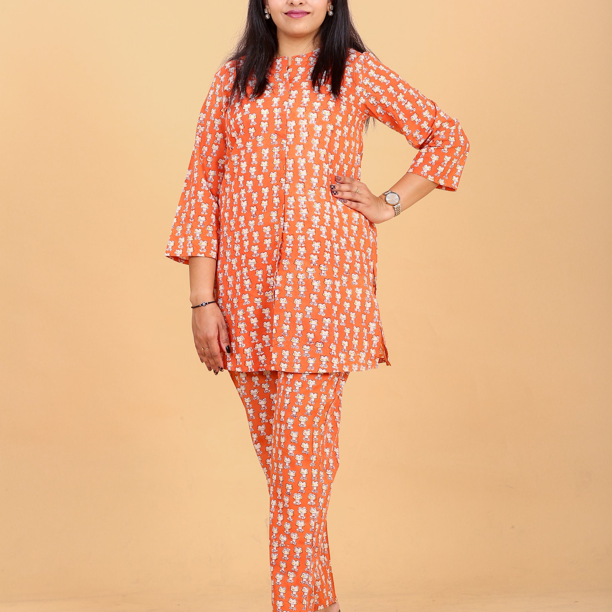 Orange Frog Co-ord Set forWomen