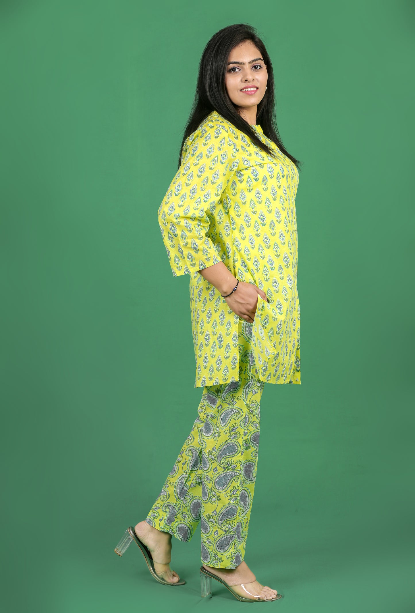 Lime Green Co-ord Set forWomen