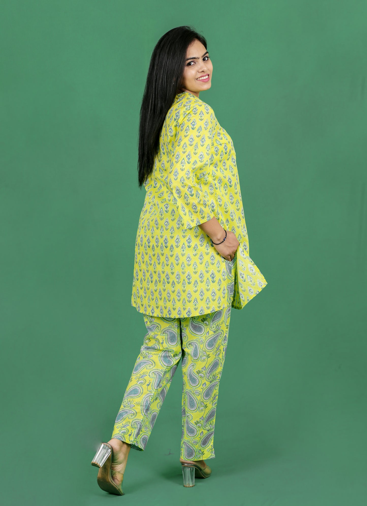 Lime Green Co-ord Set forWomen