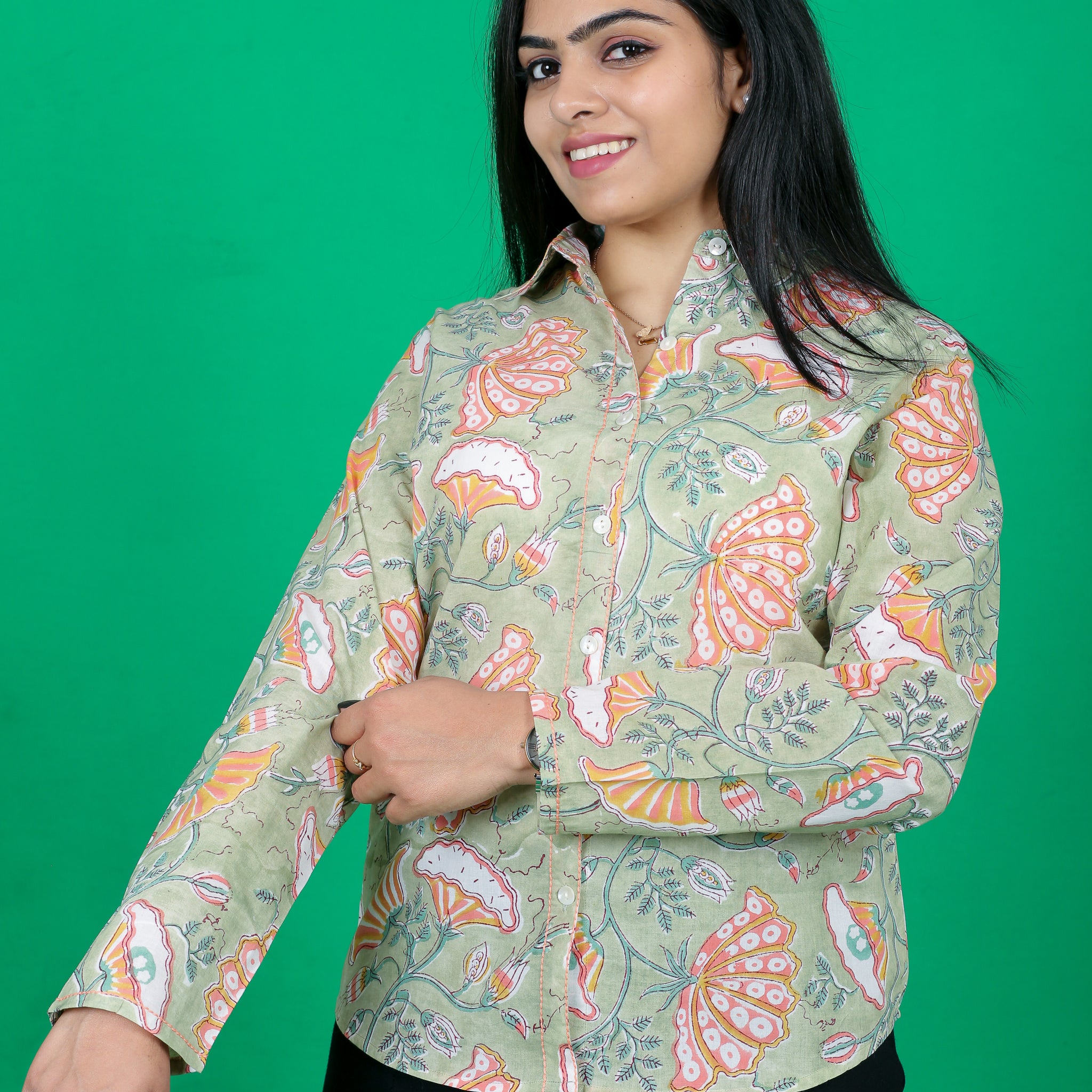 Pista green Jaal Women Shirts