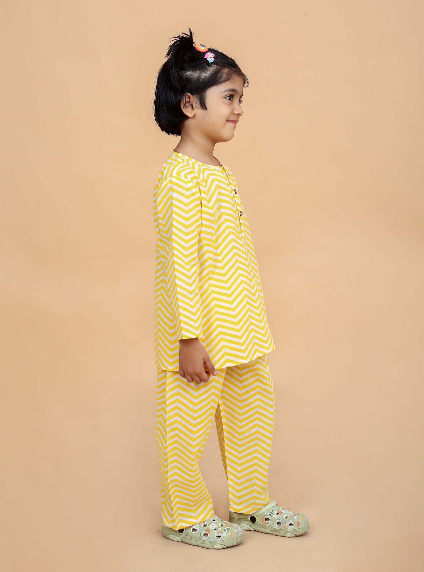 Yellow Zig Zag Night Suit