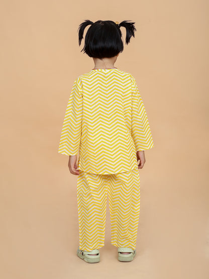 Yellow Zig Zag Night Suit