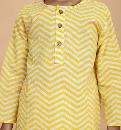 Yellow Zig Zag Night Suit