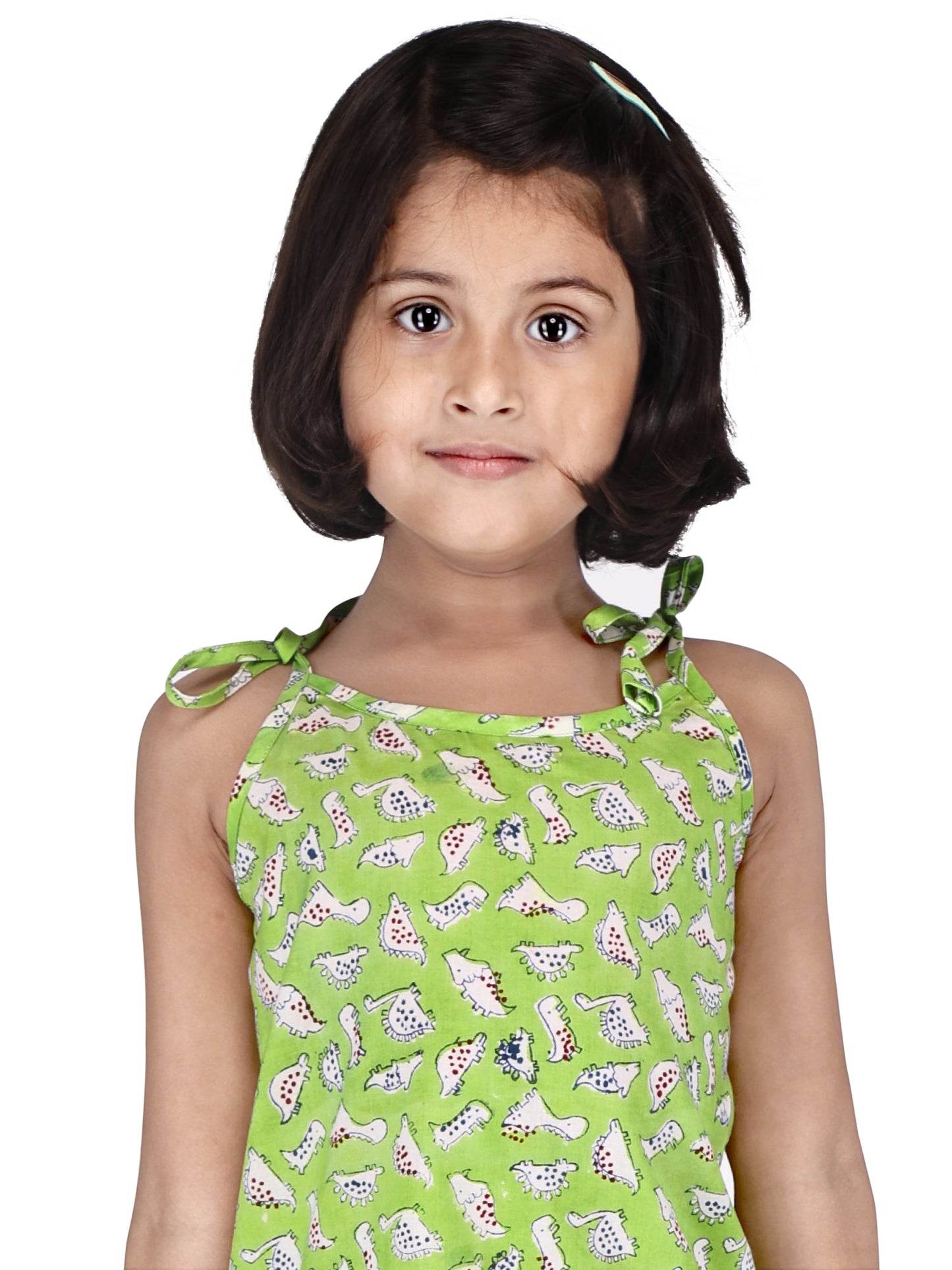 Green Dino Shorts and Top set for Girl