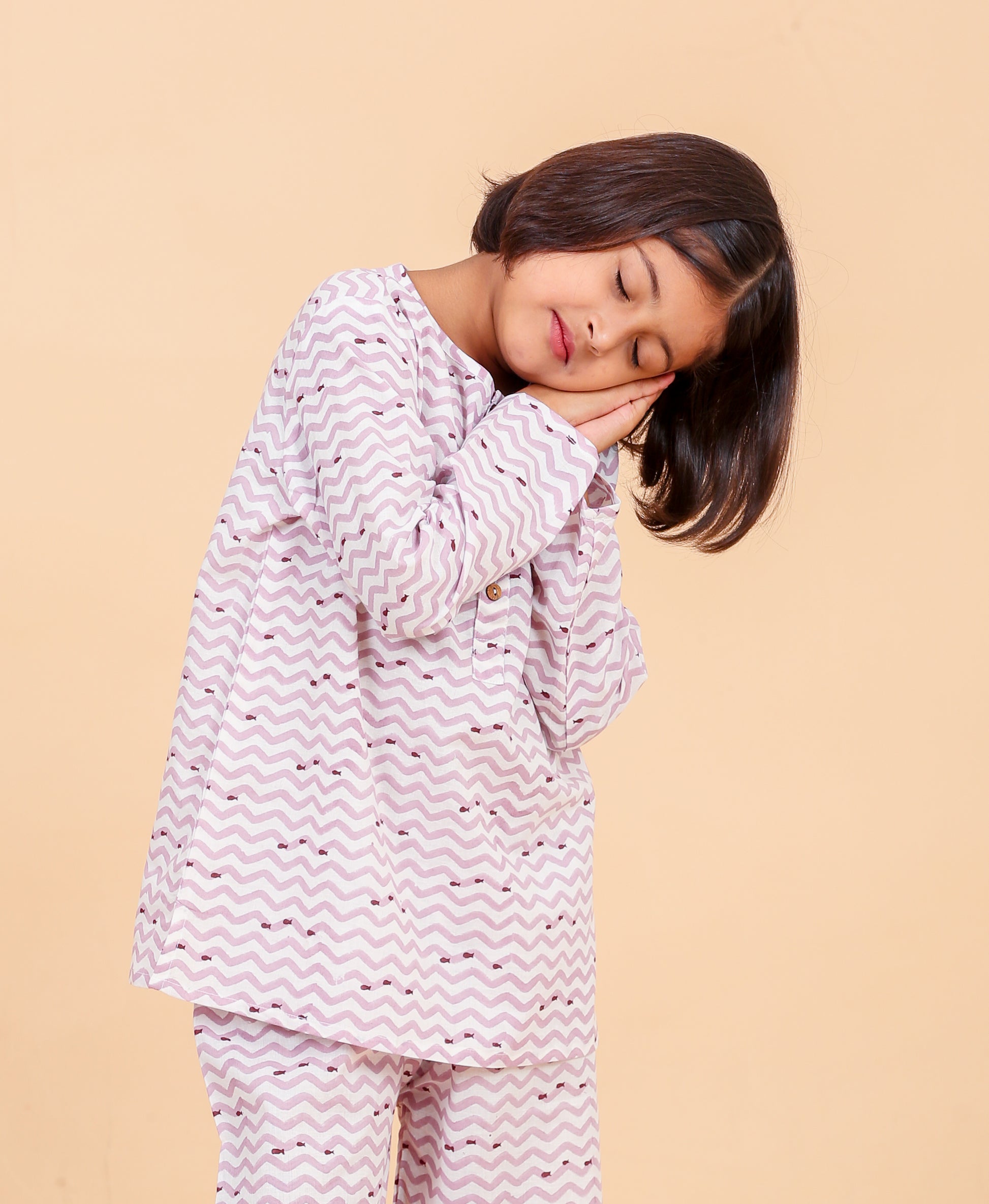  Chheent Jaipur purple fish twinning co-ord - detail view