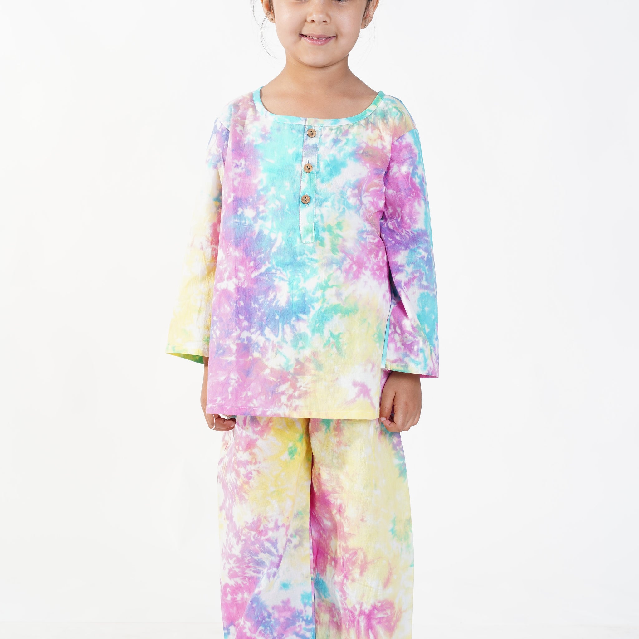 Multi Tie An Dye Night Suit