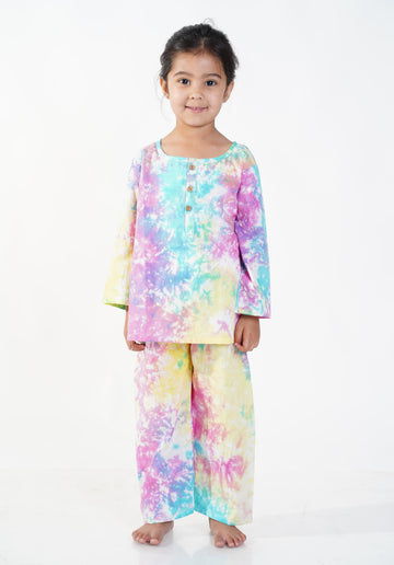 Multi Tie An Dye Night Suit