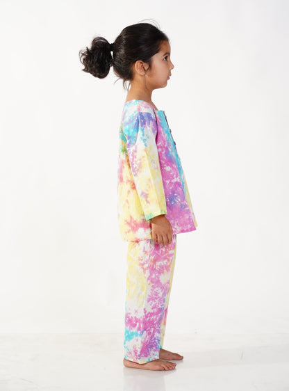 Multi Tie An Dye Night Suit