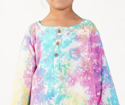 Multi Tie An Dye Night Suit