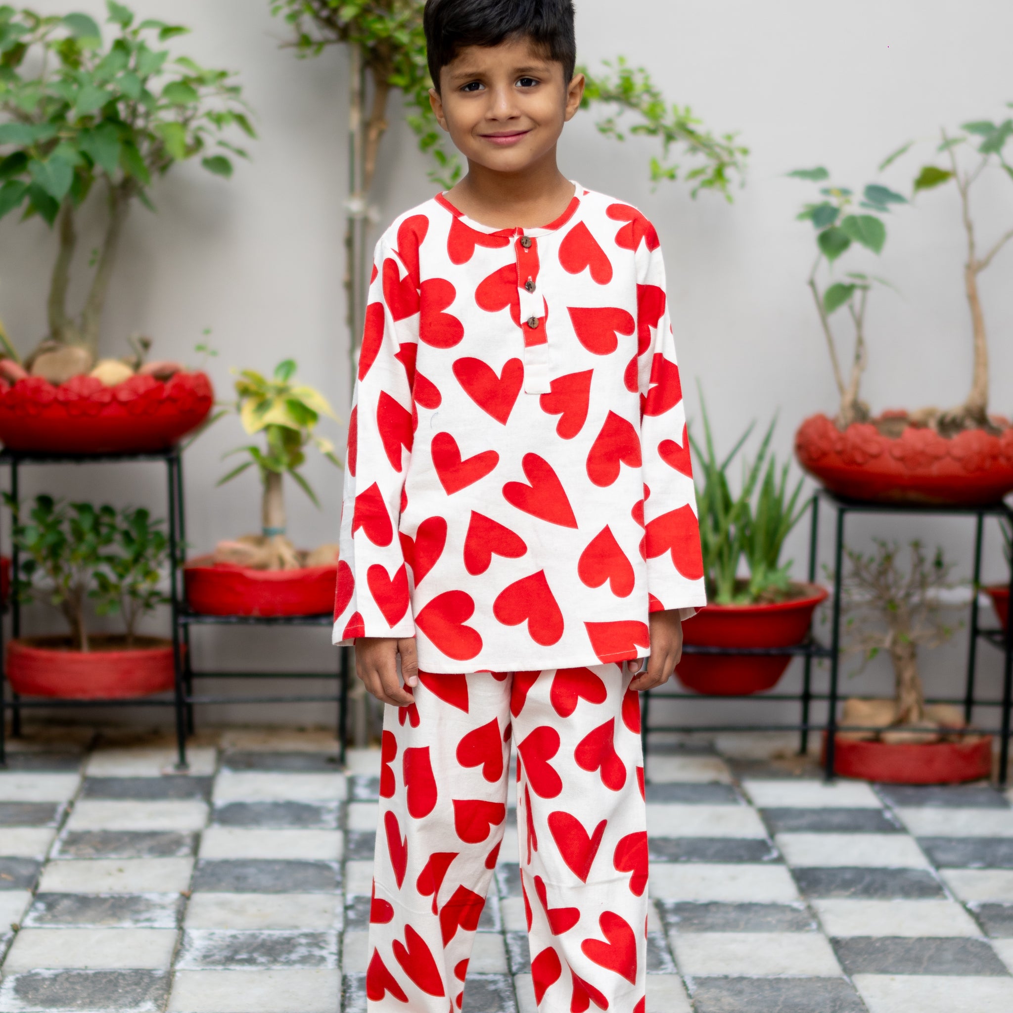 Green Booti Winter Nightsuit