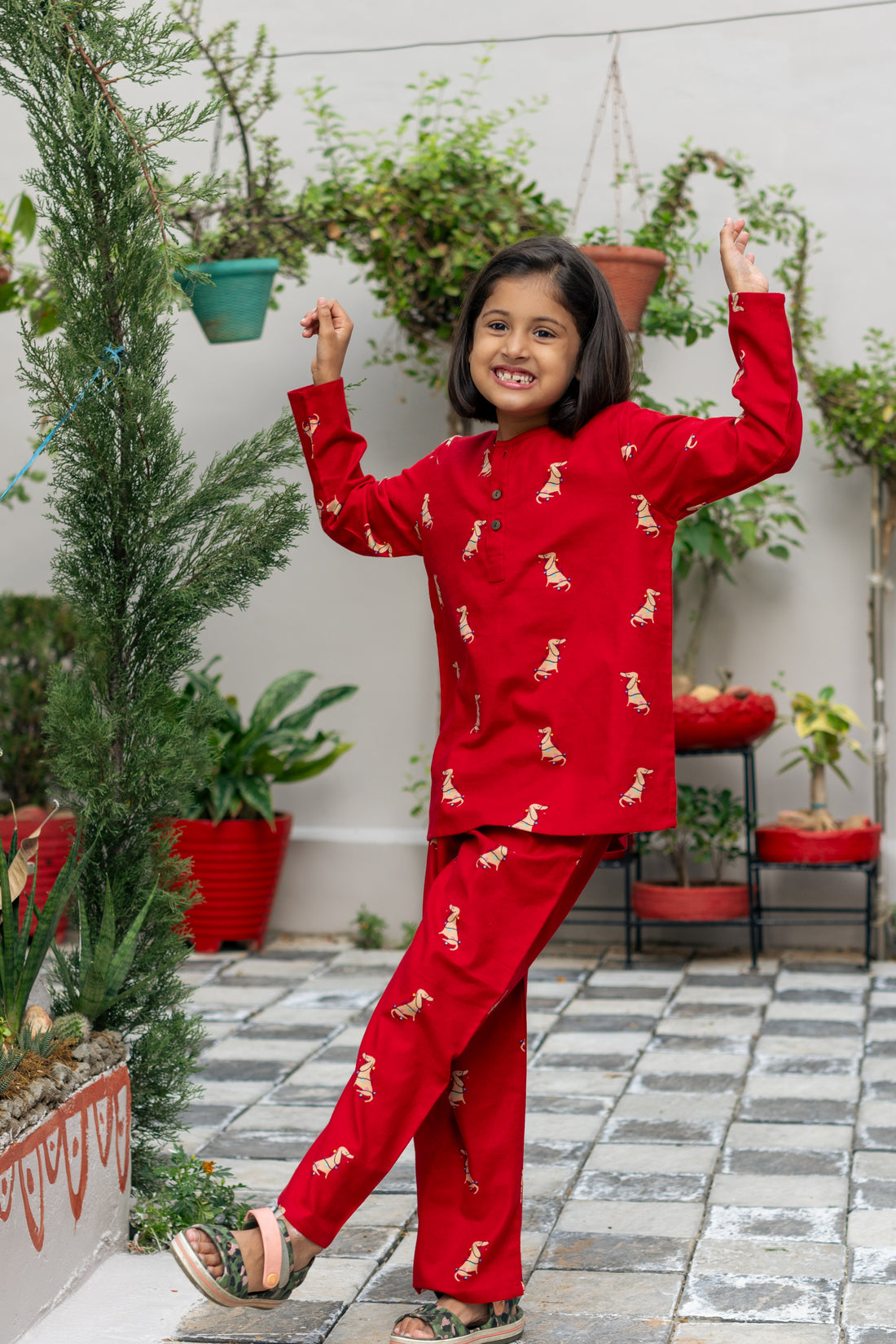 Red Unisex Nightsuit