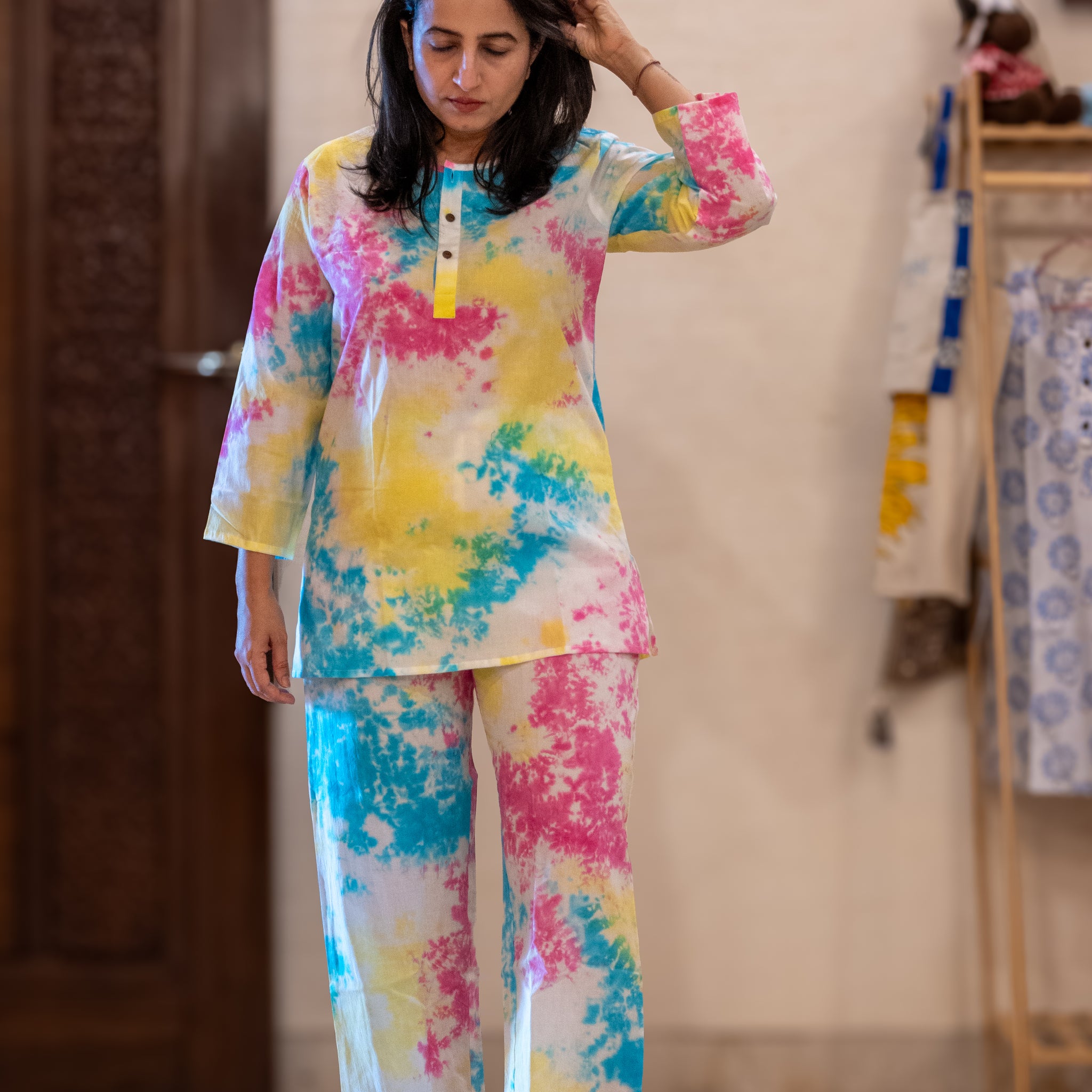 Multi Tie And Dye Lounge Wear for Women
