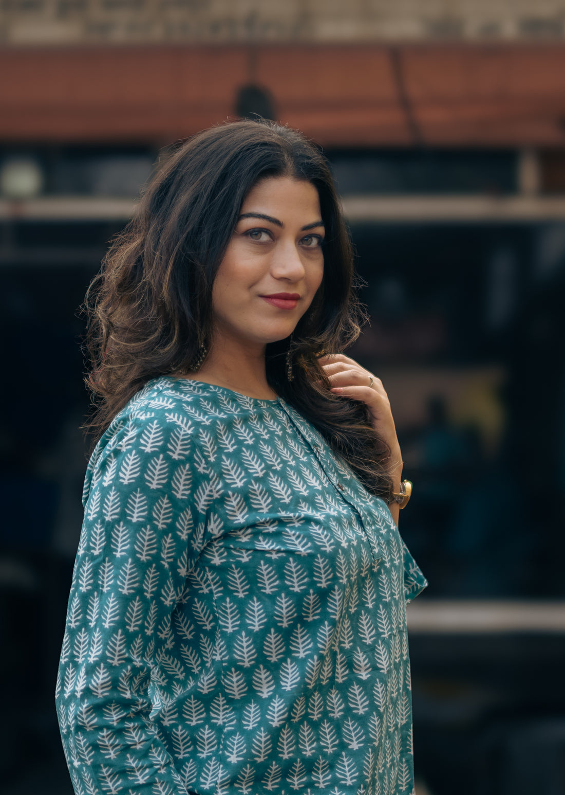 Green Forest Leaf Printed Lounge Wear for Women