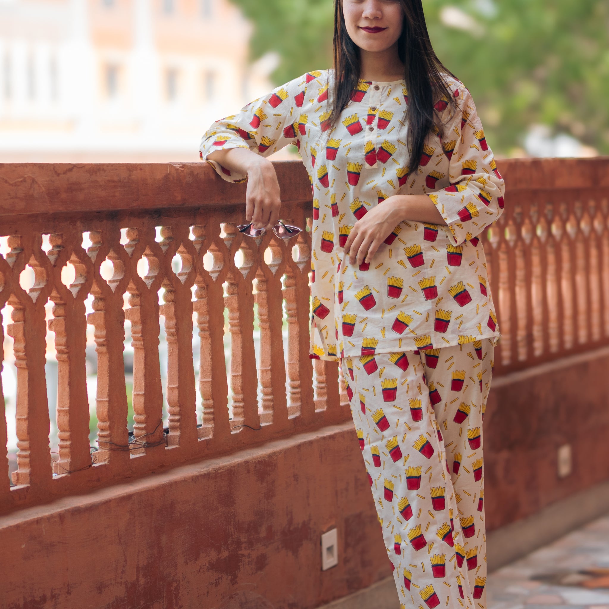 French Fry Printed Lounge Wear for Women