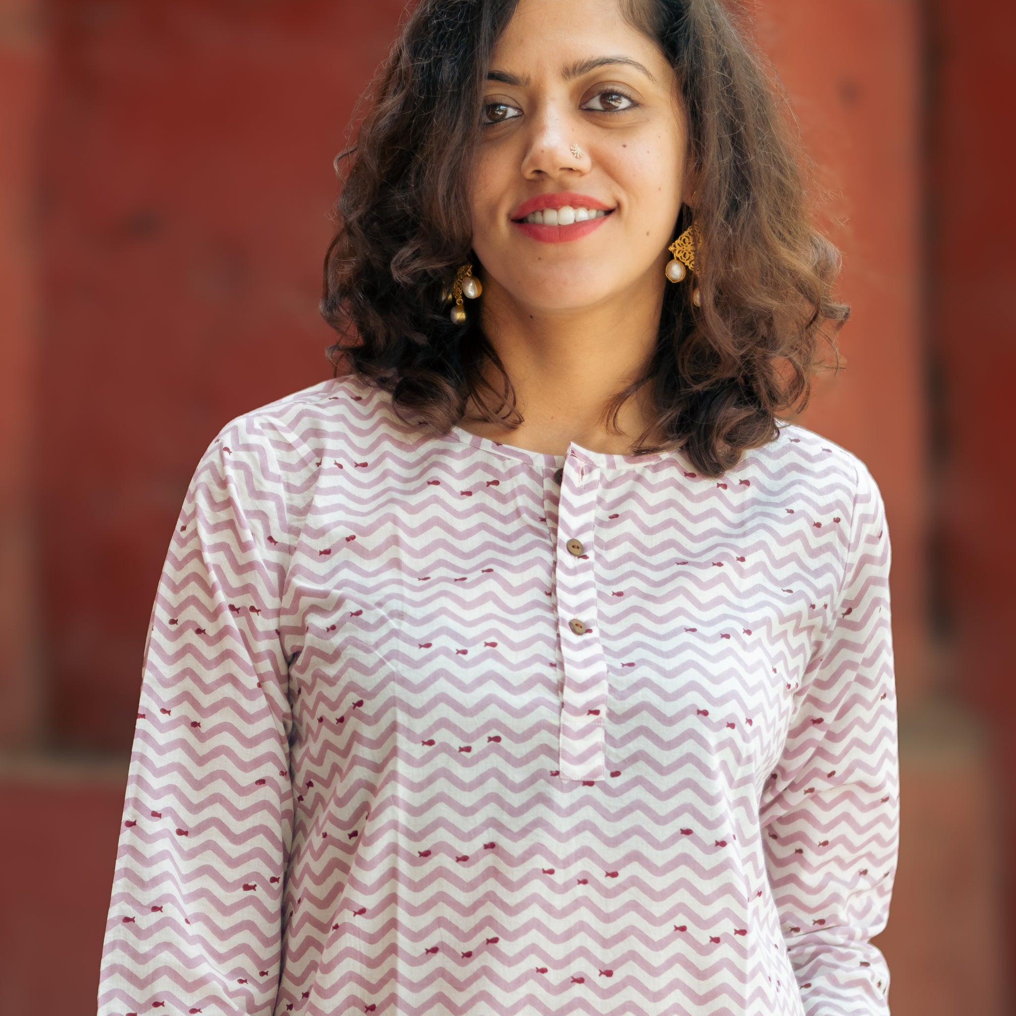 Purple Fish Printed Lounge Wear for Women