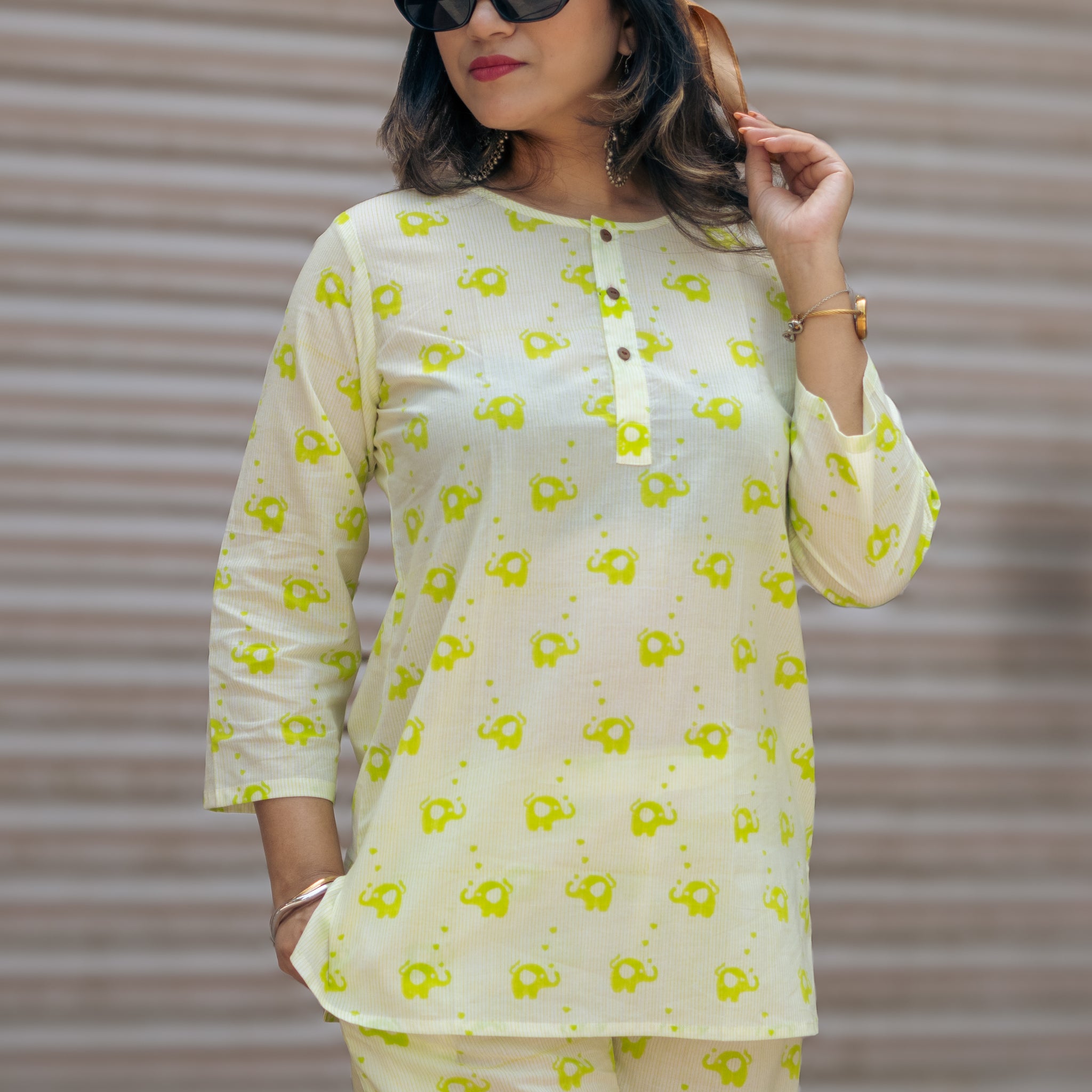 Light Green Elephant Lounge Wear for Women