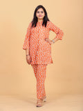 frog print pure cotton hand block printed coord set women