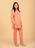 hand block printed frog cotton co ord set