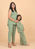  Chheent Jaipur green elephant twinning set - mother daughter matching