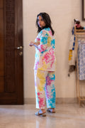 colorful tie dye cotton sleepwear set for women