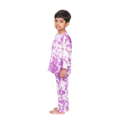 Purple Tie and Dye Night Suit