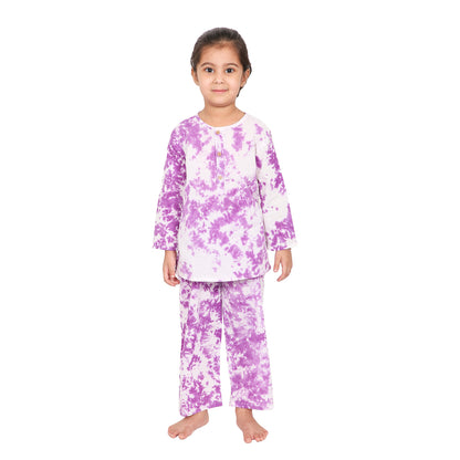 Purple Tye and Dye Night Suit