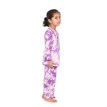 Purple Tye and Dye Night Suit