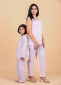 Purple fish pure cotton twinning co-ord set for mom and kids - Chheent Jaipur