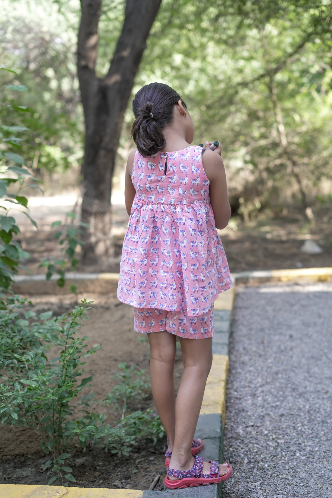 Llama Print Nightsuit for girls