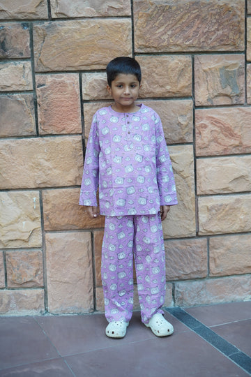 Purple Teddy Nightsuit