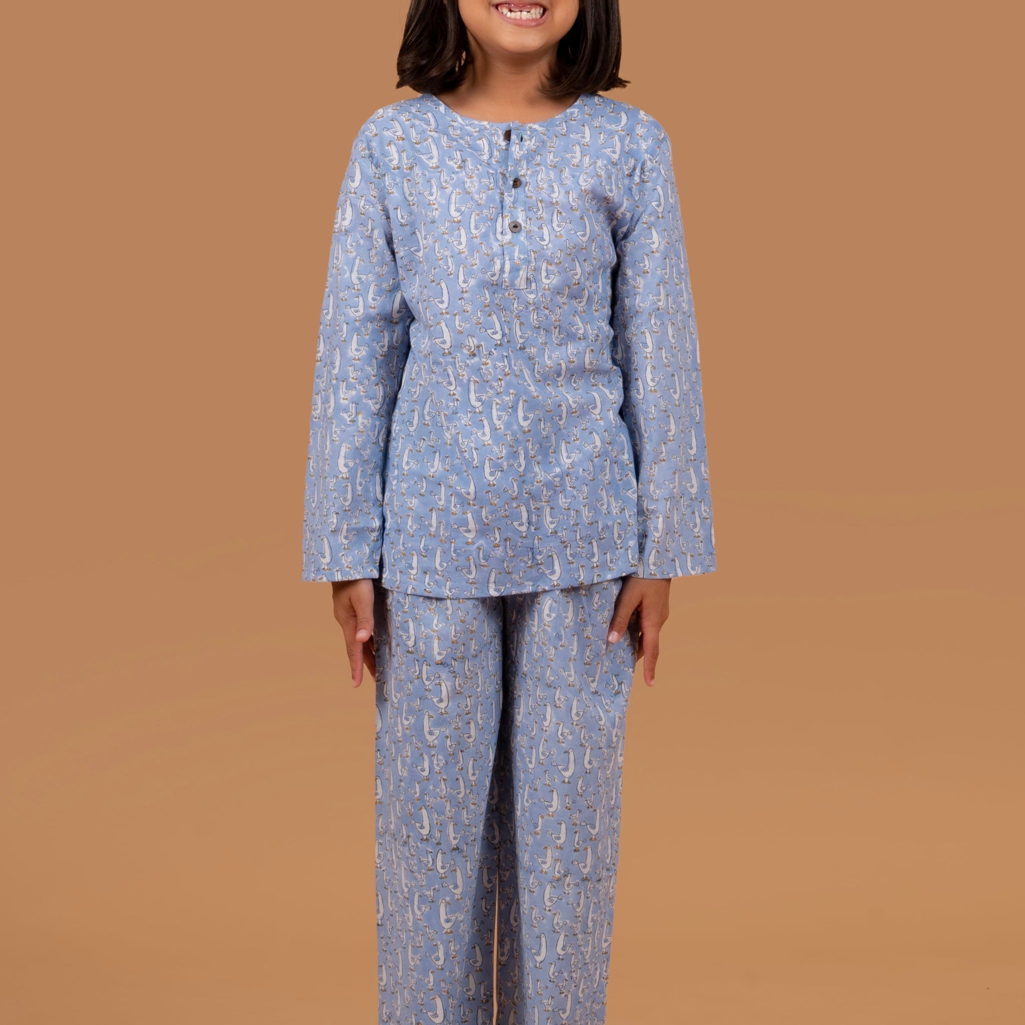 Duck Printed Night Suit For Girls