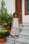 Red and green flower print pure cotton culottes set for girls – Chheent Jaipur