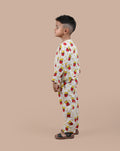 Size chart for French Fry pure cotton pajama set for boys
