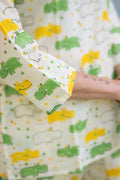 cute hippo print cotton sleepwear set