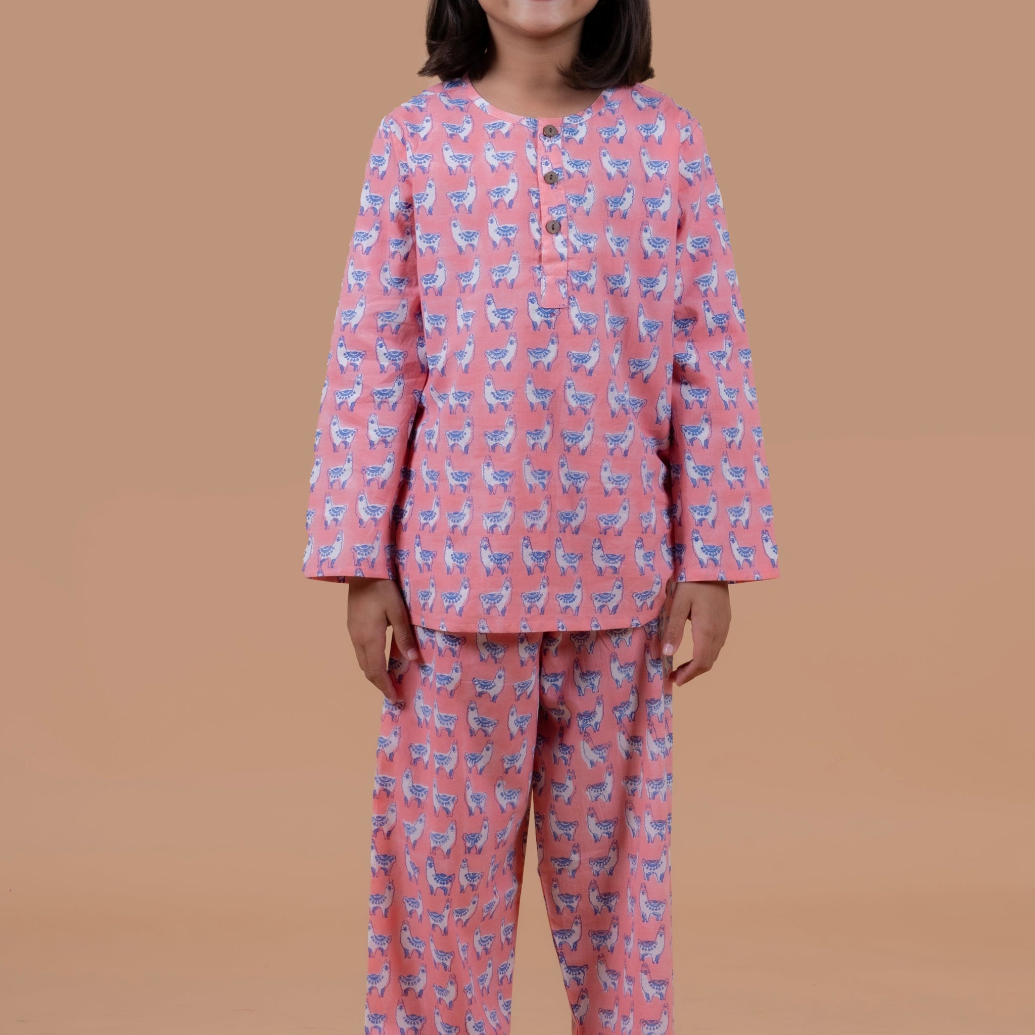 Llama Print Night suit for Girls