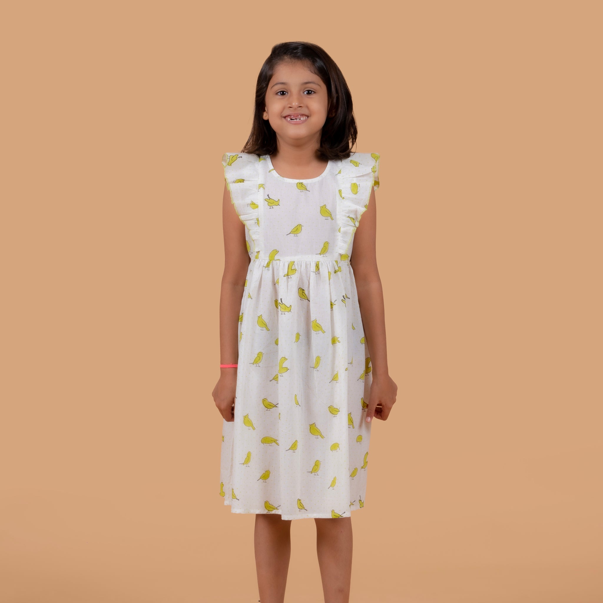 Green Dove Frill Frock