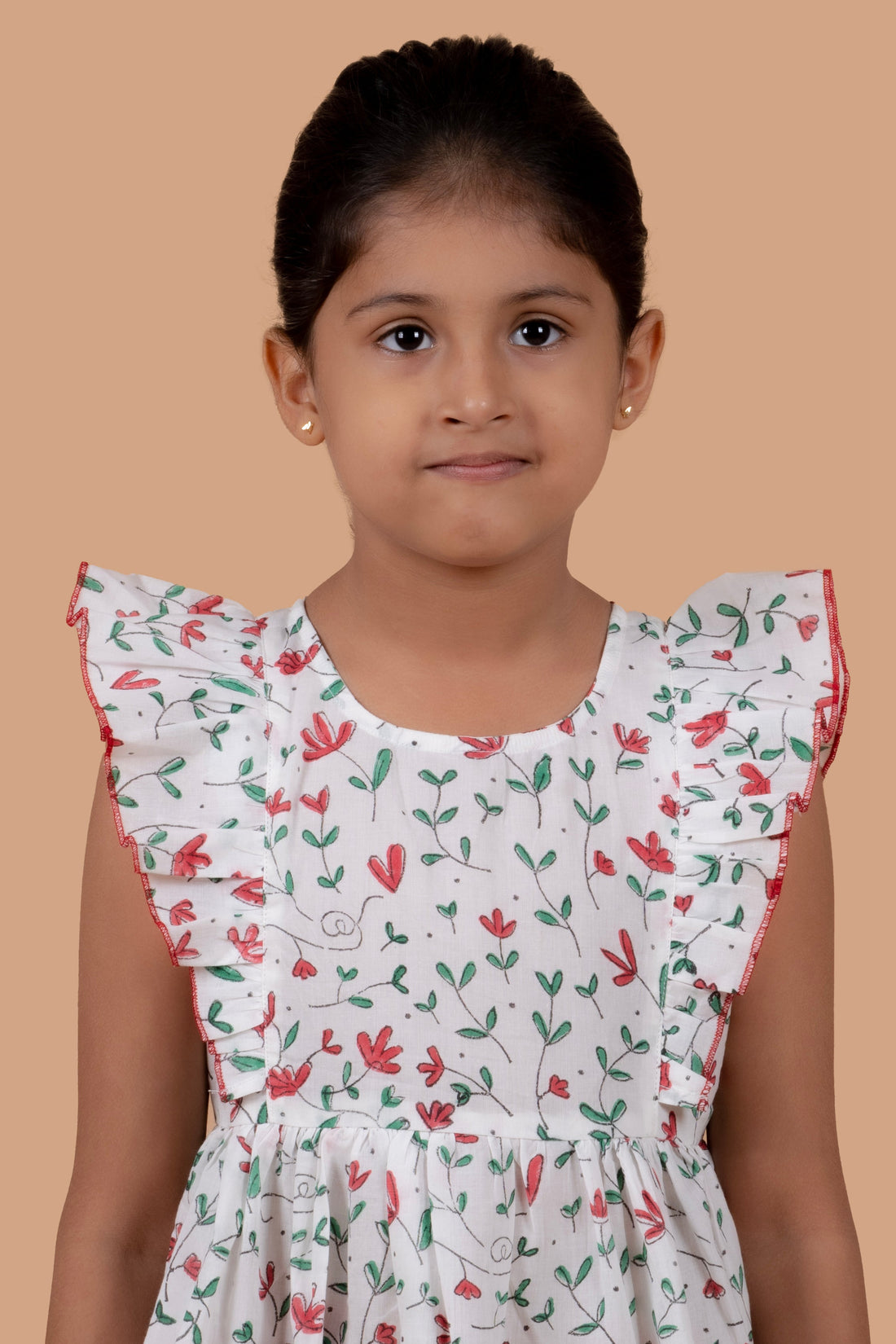 traditional block printed cotton girls dress