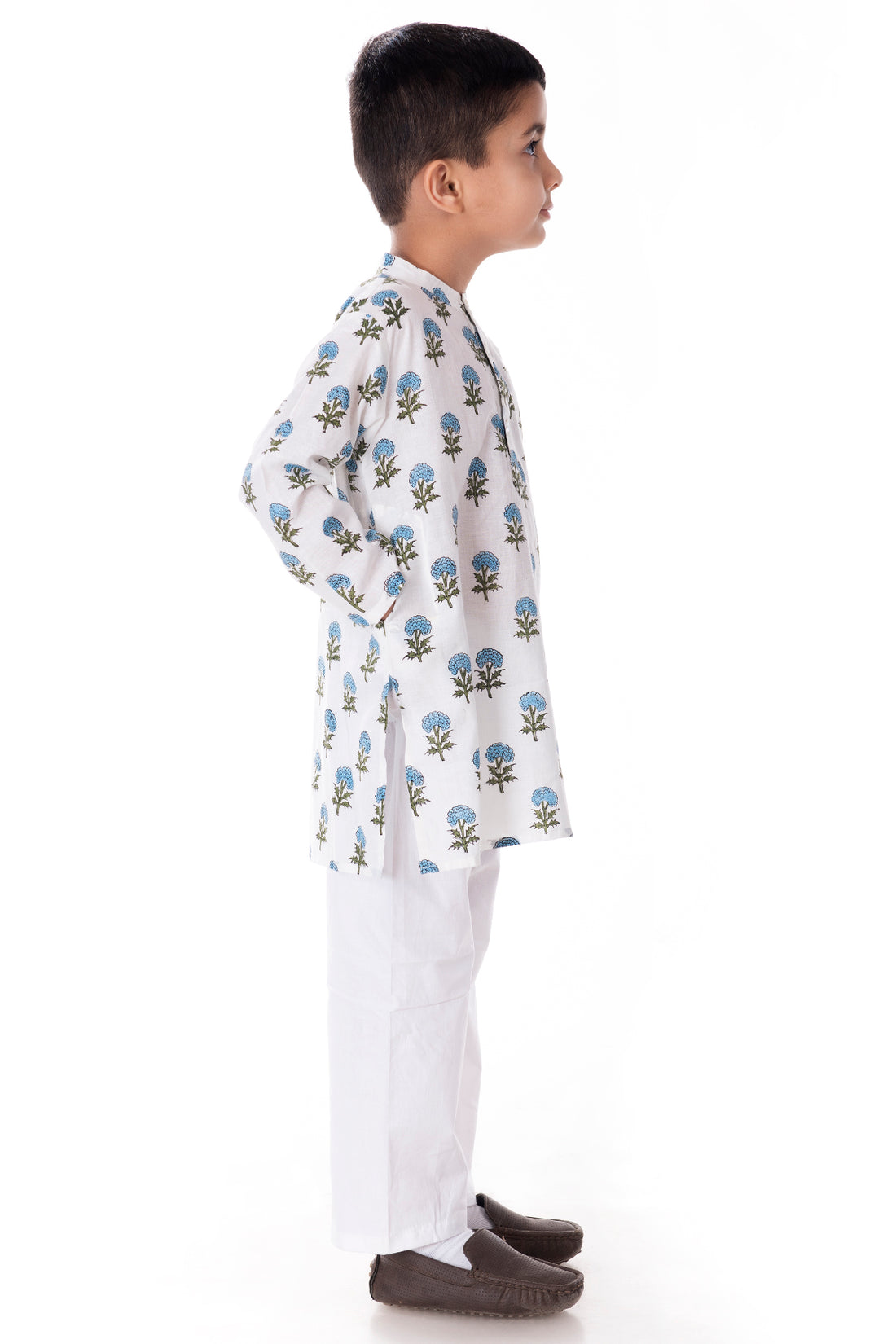 Blue Booti Kurta Pajama Set of 2
