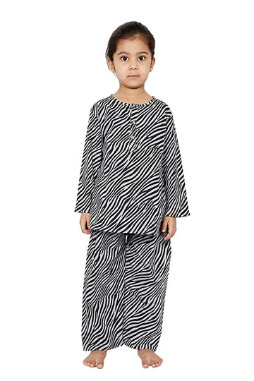 Zebra Print Hand Block Printed Night Suit