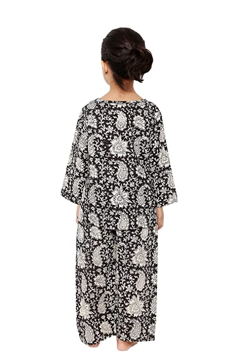 Black Bagru Night Suit
