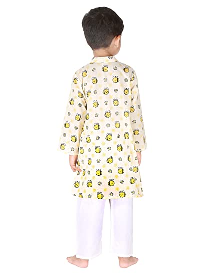 Honey Bee Print Kurta Pajama Set of 2 chheent.in
