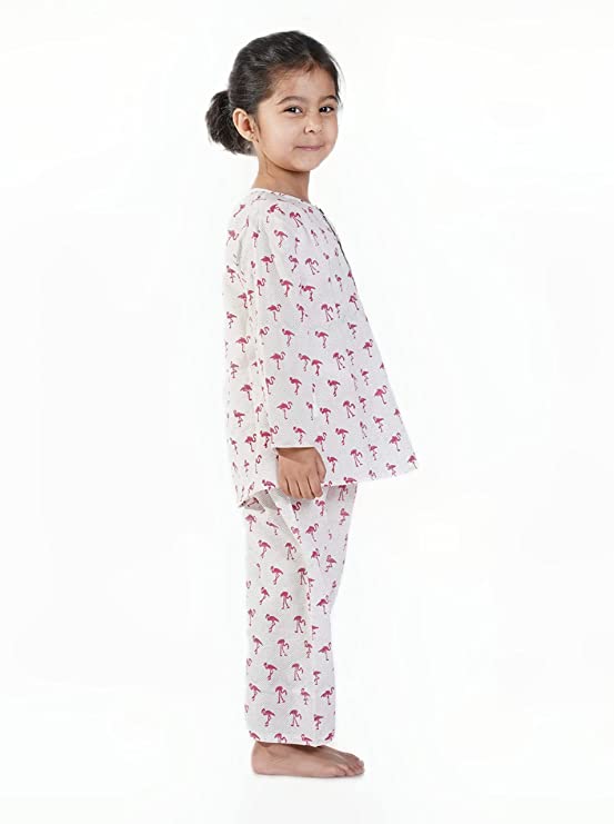 Pink cotton Printed Night suits