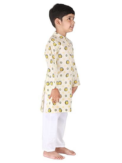 Honey Bee Print Kurta Pajama Set of 2